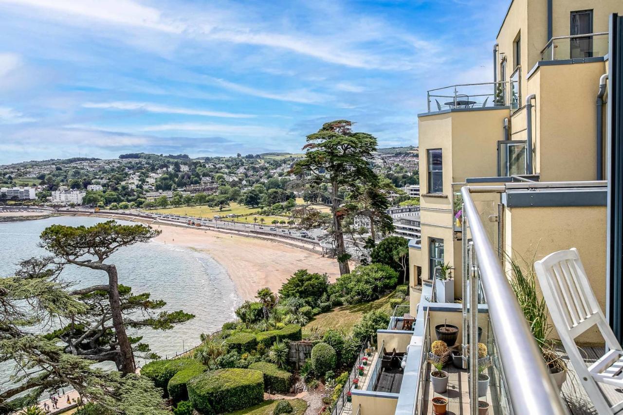 A7 Masts - Striking Beach Bolthole Apartment With Beautiful Sea Views Private Balcony & Parking Torquay Eksteriør billede